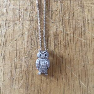 Owl silver necklace